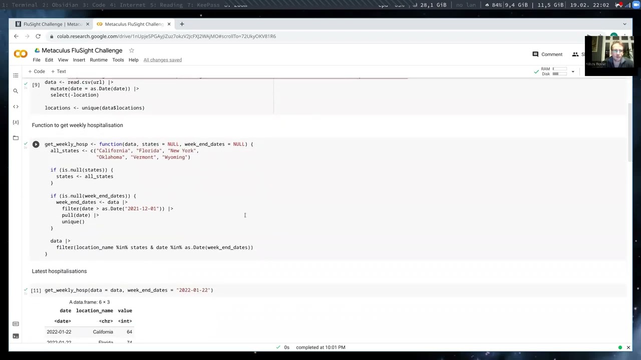 Google Colab Notebook for the Metaculus 2022 FluSight Challenge