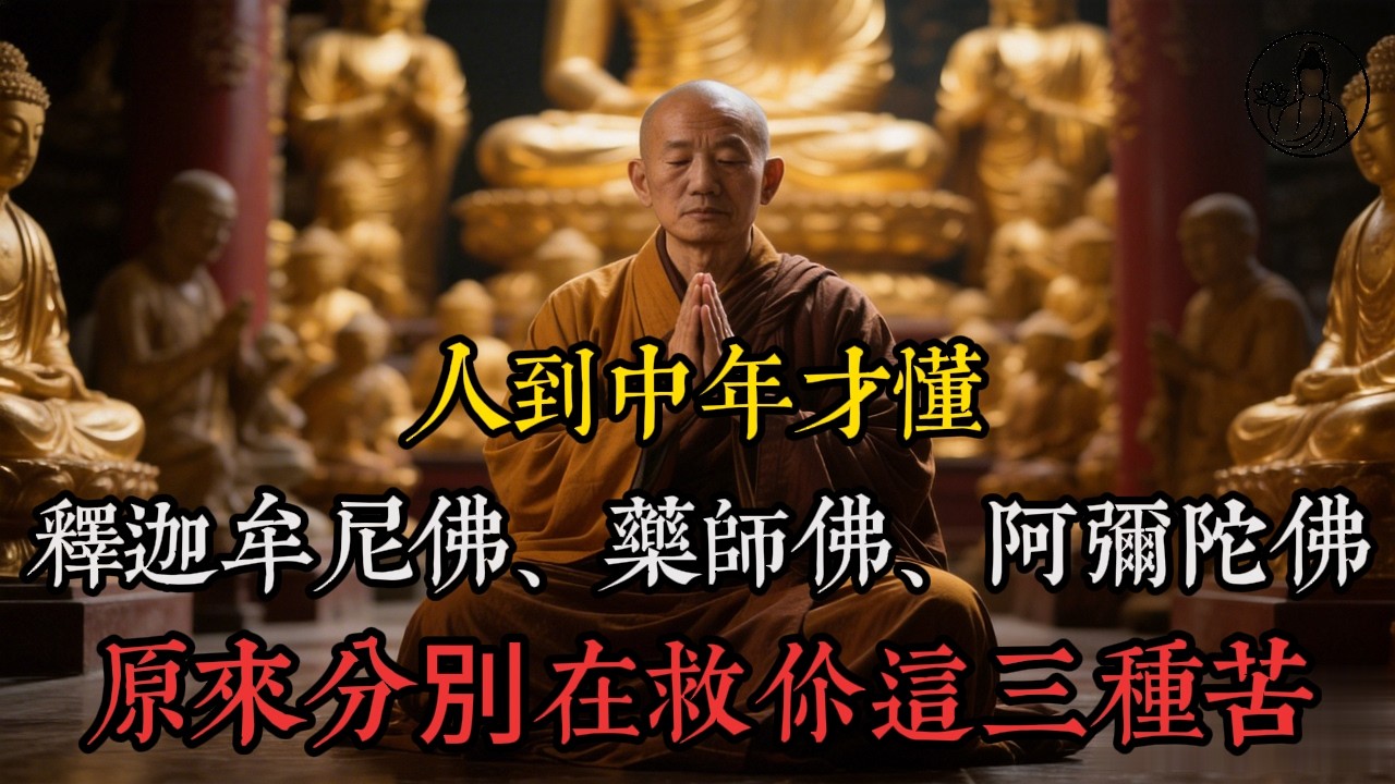 人到中年才懂：三尊佛，正是苦命人最需要的三種依靠#釋迦牟尼佛 #藥師佛 #阿彌陀佛 #治癒 #放下 #解脫 #佛學 #修行 #三尊佛的意義 #中年女性覺醒
