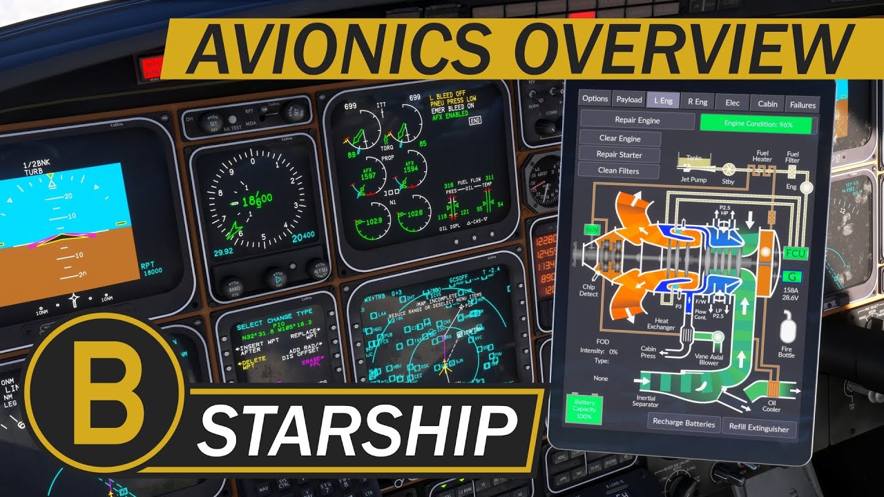 Black Square Starship MSFS - Avionics Overview- Just Flight