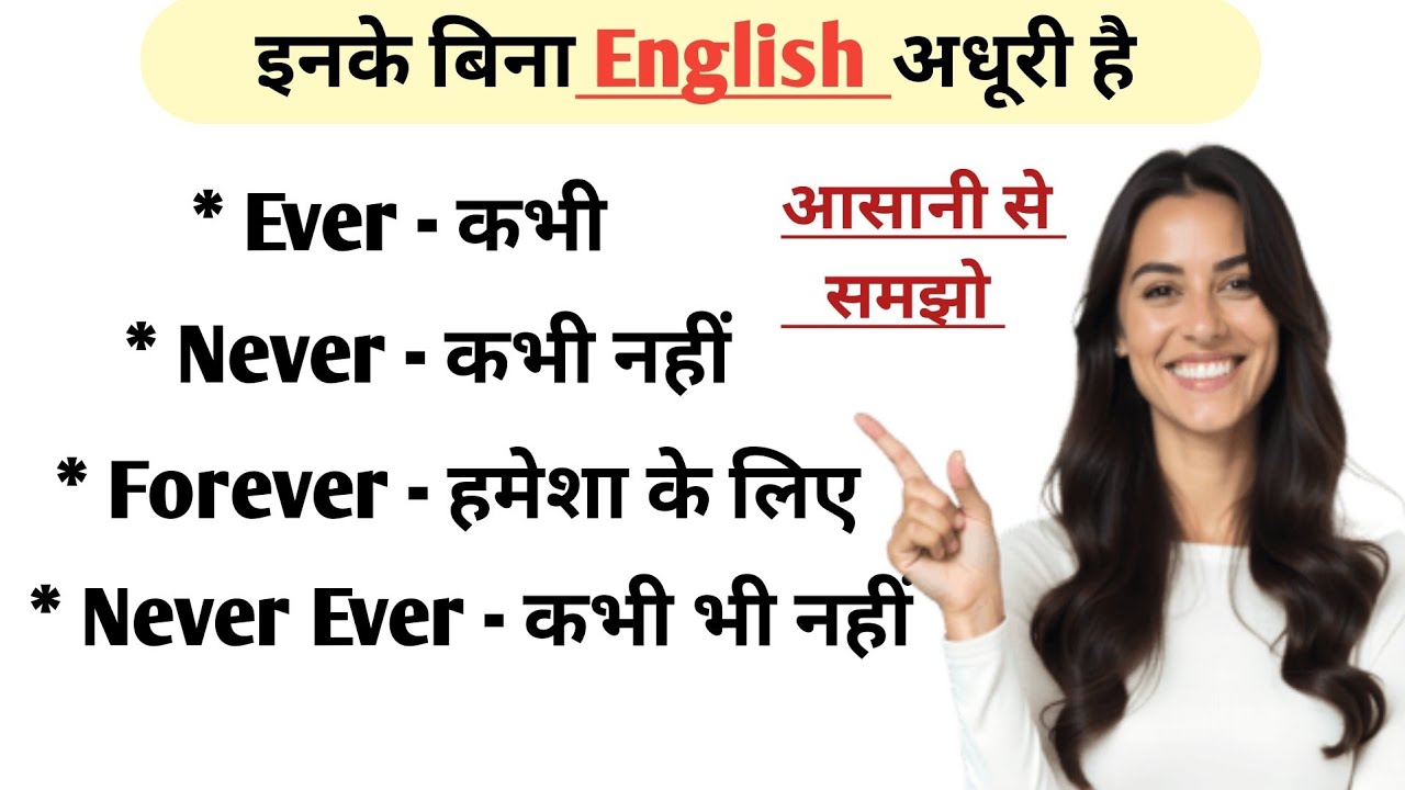 Ever,Never,Forever & Never Ever | Full Use in Hindi | Spoken English Class ||