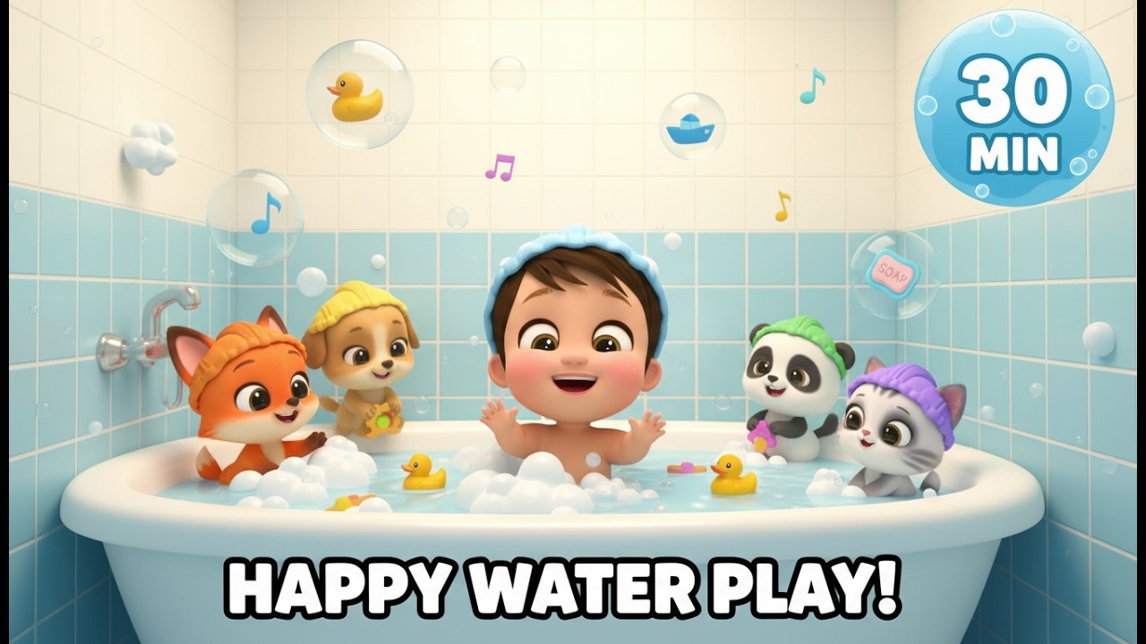 🛁 Bubbly Bath Time Fun! 🧸 30-Min Kids Water Play Compilation