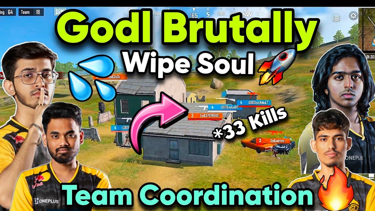 🇮🇳Godl Brutally Wipe Soul🥵 Godl vs Soul🔥 Back to Back Squad Wipe☠️ Team Coordination✅💛