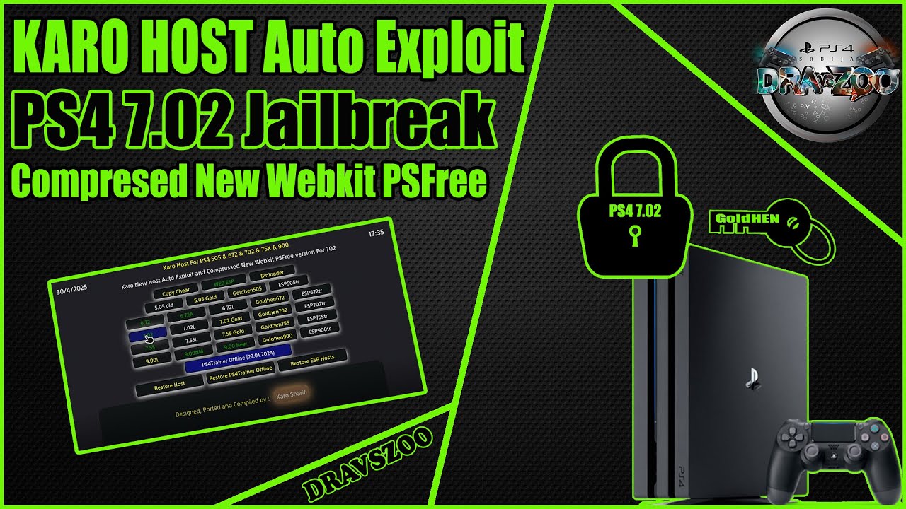 How To Jailbreak PS4 7.02 Karo HOST Compresed New Webkit PSFree
