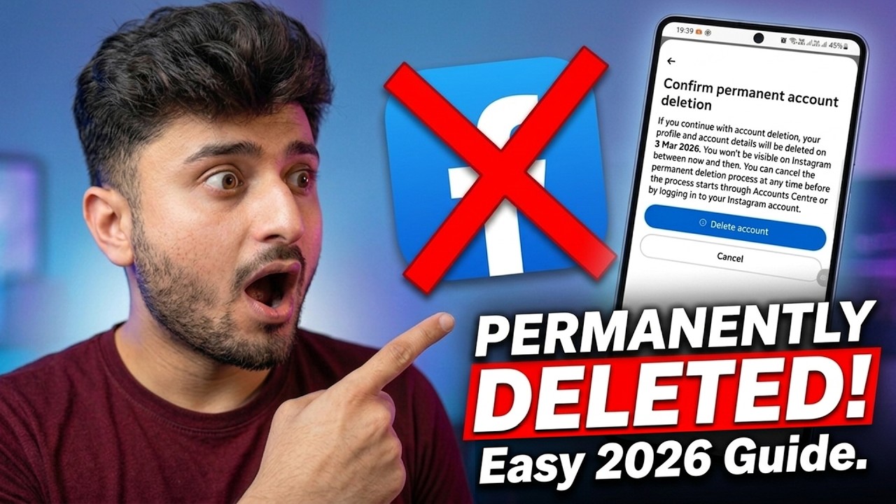 How to Delete Facebook Account Permanently (2026) | Quick & Easy Method