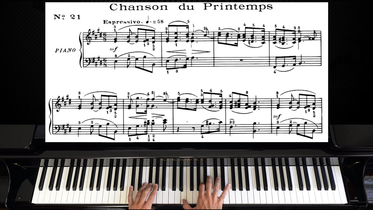 Schumann - Frühlingsgesang (Spring song) Op. 68, No. 15 | Album for the Young