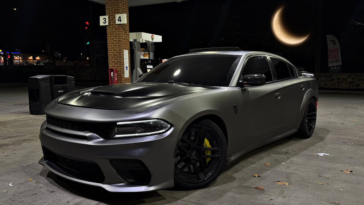 CUTTING UP IN MY 1000HP DEMON 170 CHARGER AT NIGHT.. 