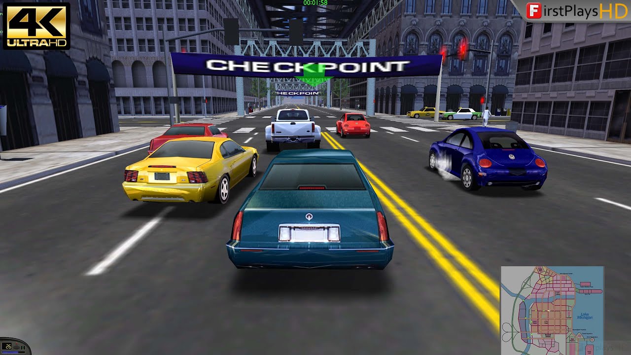 Midtown Madness (1999) - PC Gameplay 4k 2160p / Win 10