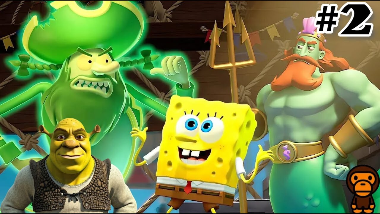 губка боб и патрик  против призраков😎| spongebob squarepants titans of the tide