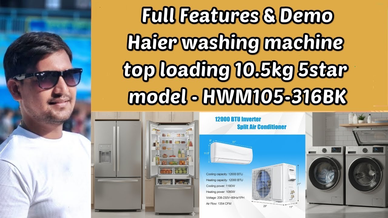 HAIER WASHING MACHINE TOP LOADING 10.5KG 5 STAR FULLY AUTOMATIC 2026