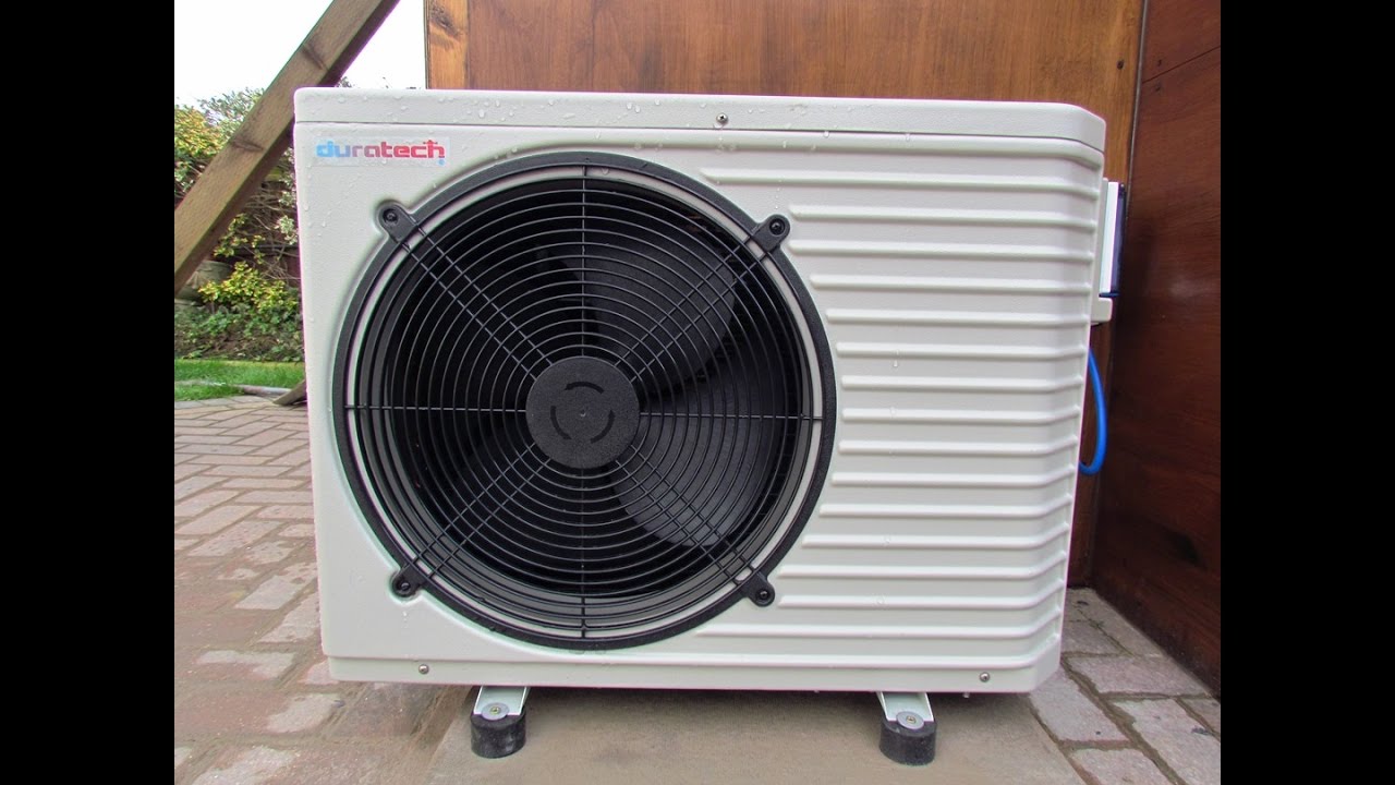 Installing air source heater on koi pond Duratech 7+