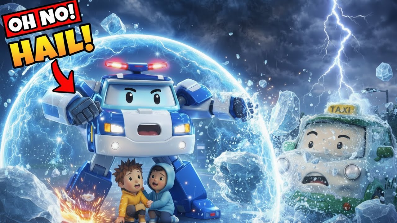Giant Hailstorm Attack! Robocar Poli Storm Safety & Science for Kids |Super Rescue Vehicles