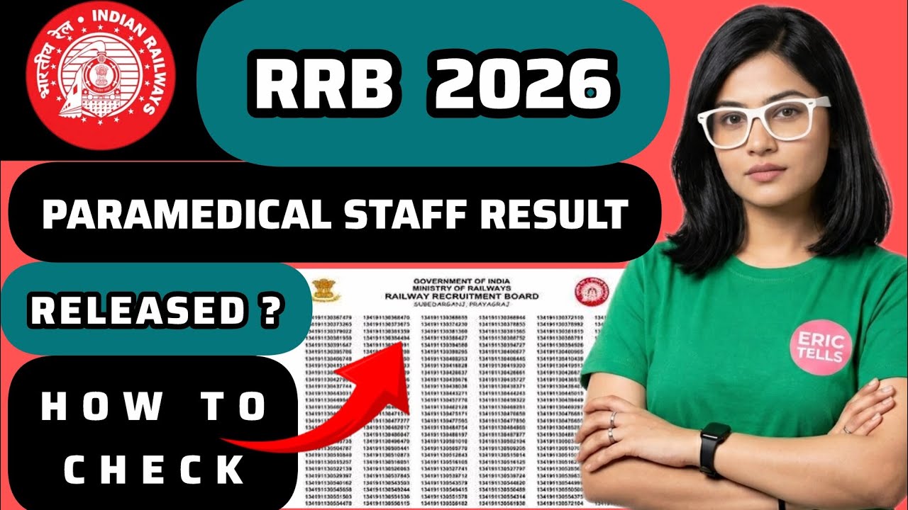 rrb paramedical result 2026 | railway paramedical exam result 2026