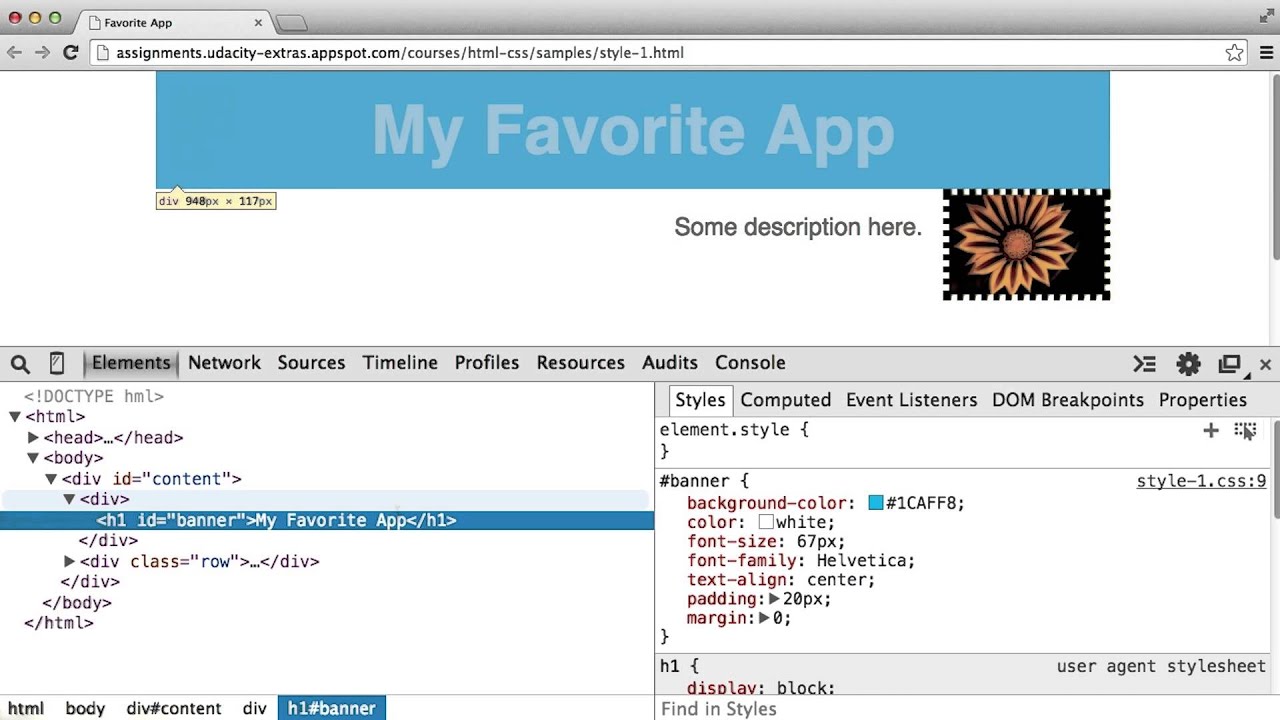 Intro to HTML and CSS - More on Chrome Developer Tools