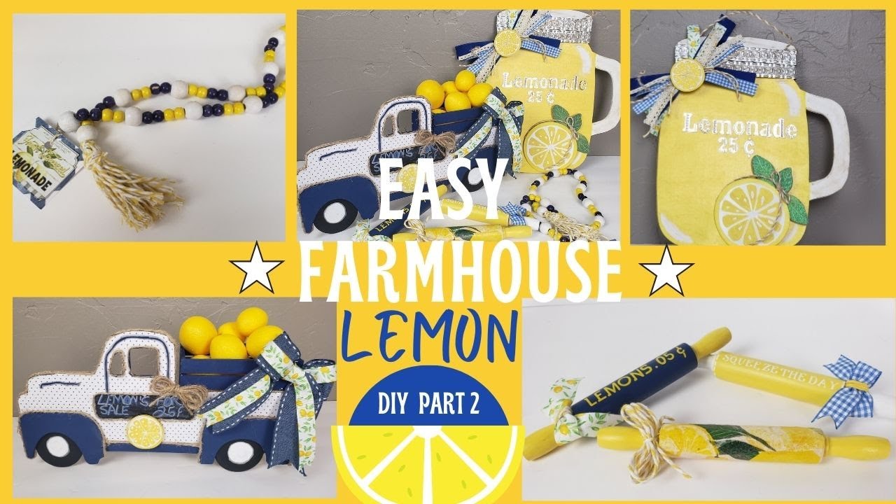 EASY FARMHOUSE KITCHEN DECOR PART 2/ LEMON HOME DECOR/DOLLAR TREE DIY