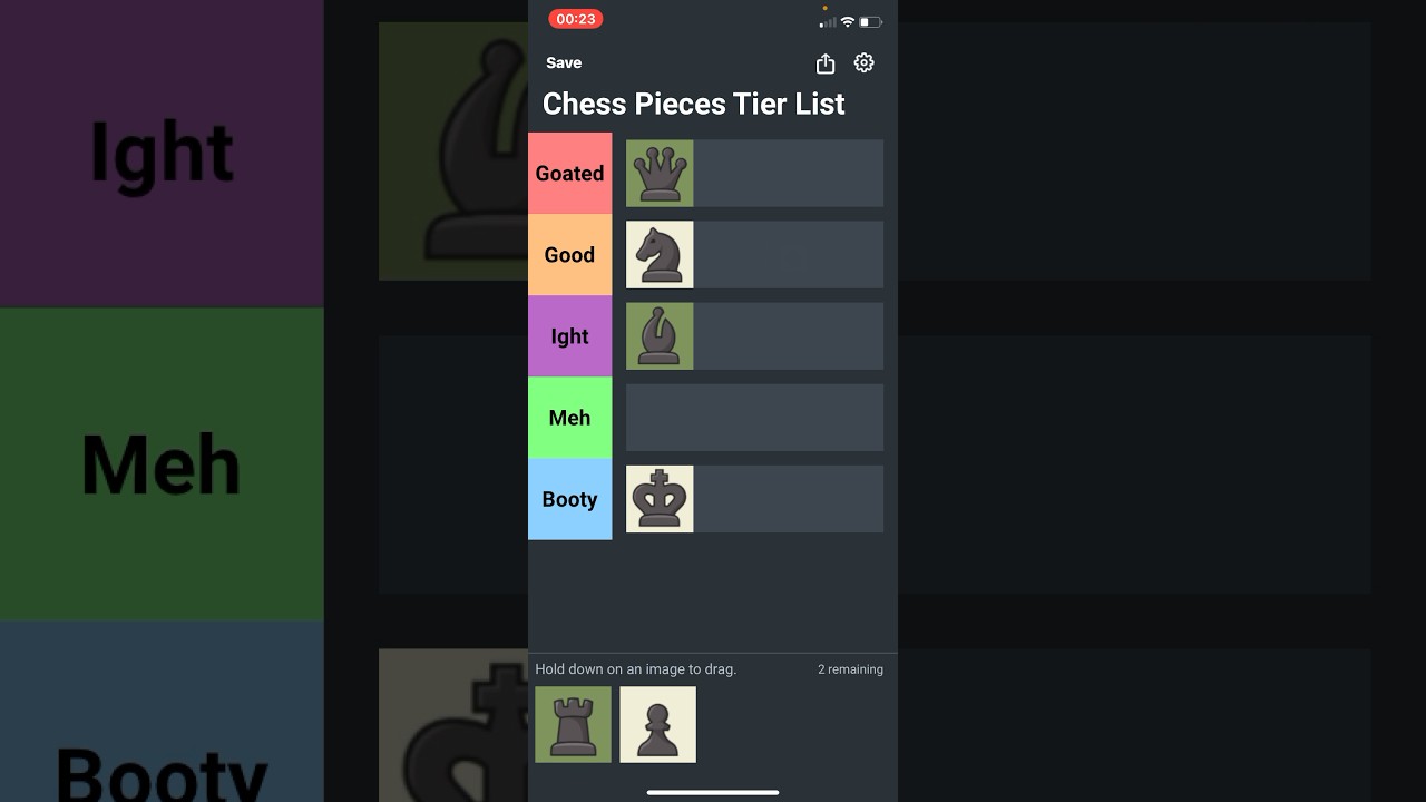 Chess Pieces Tier List #ranked #tierlist #chess