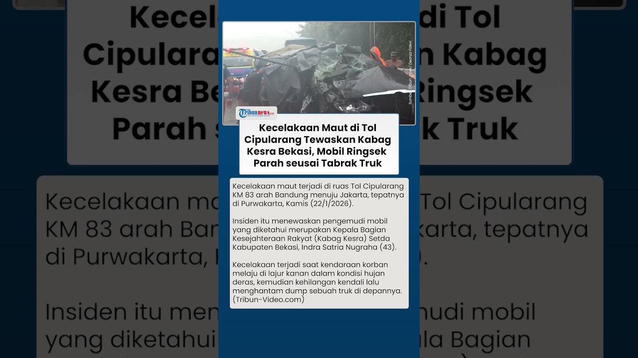 Kronologi Laka Maut yang Tewaskan Kabag Kesra Bekasi di Tol Cipularang, Mobil Ringsek Tabrak Truk