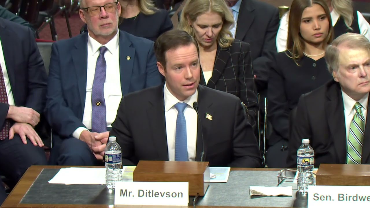Sen. Dan Sullivan (R-Alaska) at an Armed Services Committee hearing - February 26, 2026