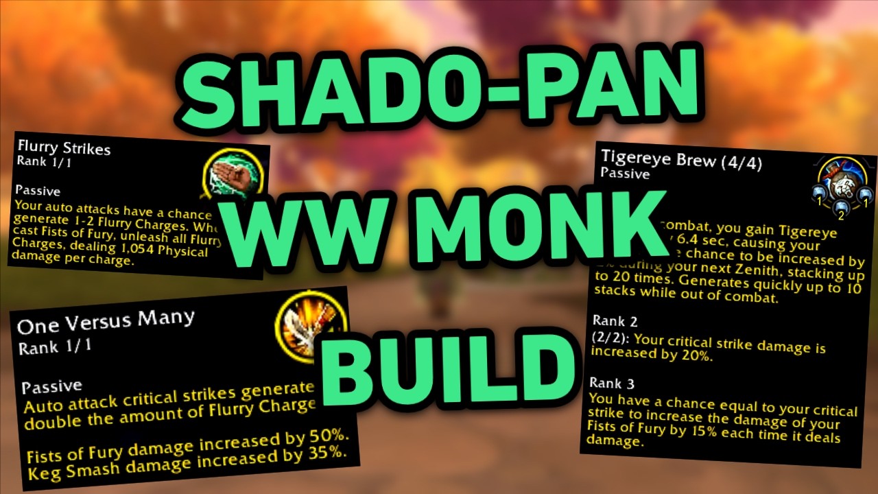 P&oacute;łnocny Shado-Pan Windwalker w wersji Build!!