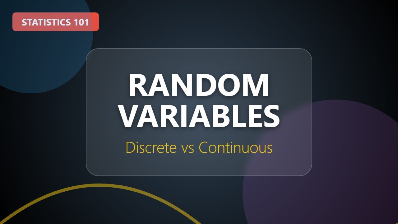 Random Variables Explained: Discrete vs Continuous (Statistics 101)