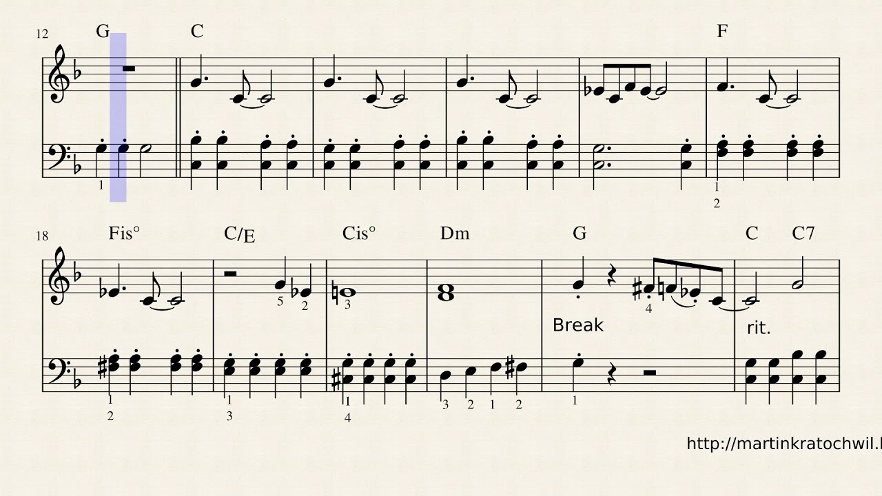 Potato Blues _ Easy Piano Sheet