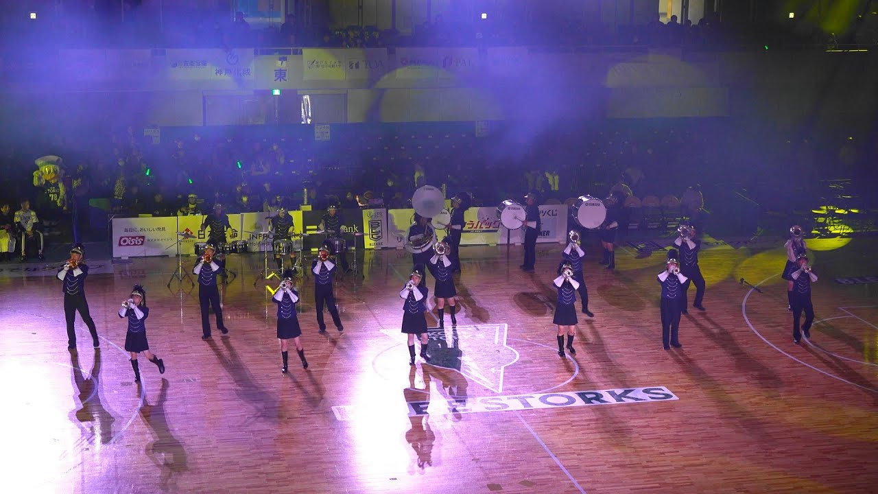 神戸弘陵学園高校マーチングバンド部 / KOBE STORKS VS FUKUI BLOWINDS オープニング演奏（Dec 14,  2024）