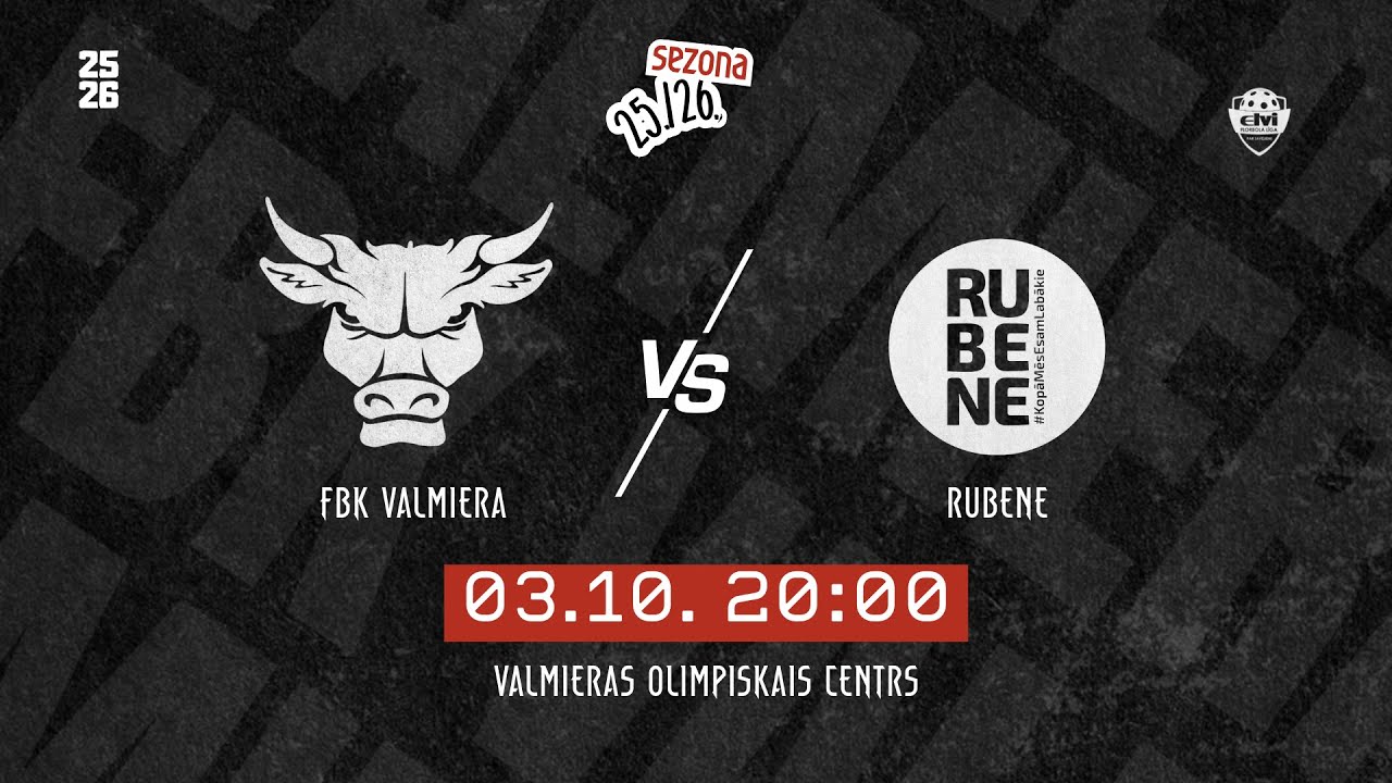 ELVI florbola līga: FBK Valmiera - RUBENE (03.10.2025)