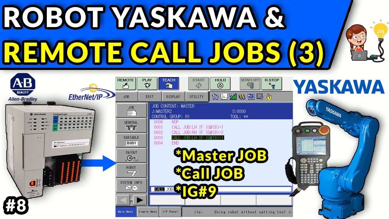 🔵🔵ROBOT YASKAWA - ARRANCAR DIFERENTES PROGRAMAS DESDE EL PLC