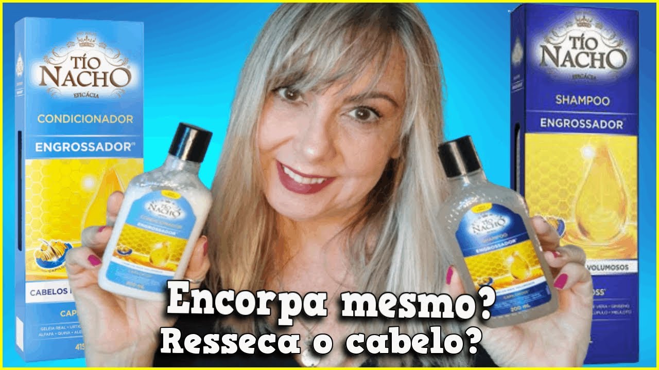 🔵TESTEI TIO NACHO ENGROSSADOR ENCORPA MESMO ? RESSECA O CABELO?