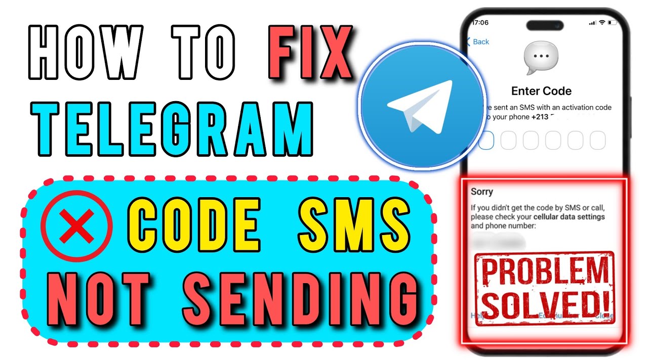 Telegram Code SMS Problem | How to Fix Telegram Code SMS Problem