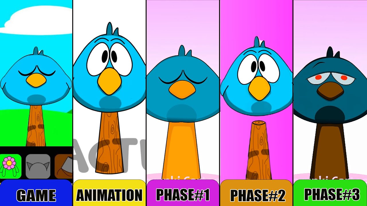 My NEW! Sprunki OC: Sleepy Bird (from Pocoyo) Phase 4 Animation vs Game (All Versions)