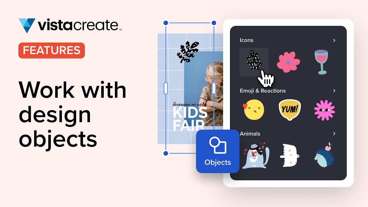 How to work with design objects in VistaCreate