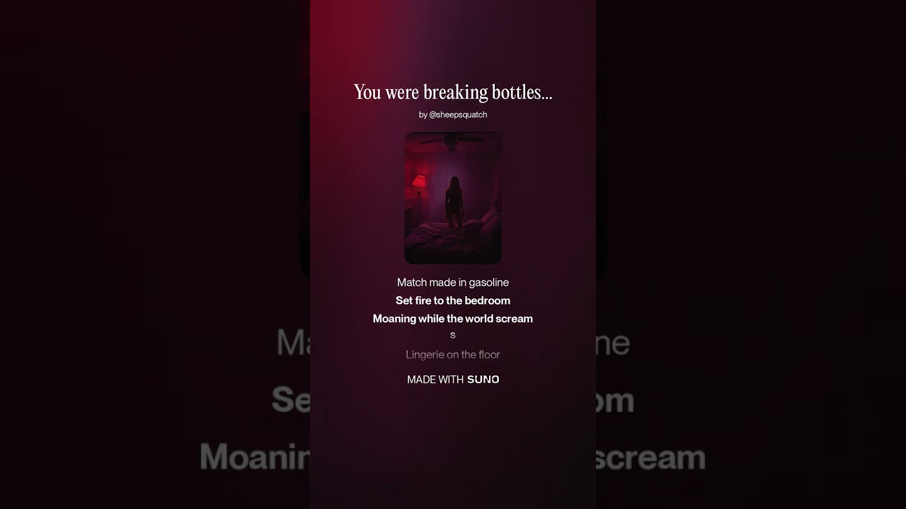 You Were Breaking Bottles (Cover)