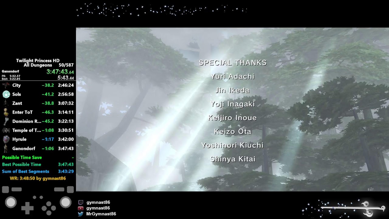 Twilight Princess HD All Dungeons Speedruns