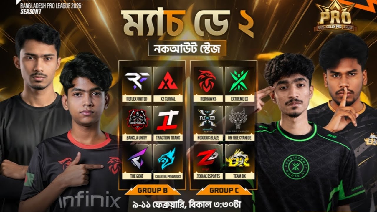 FFBPL S1 নকআউট স্টেজ ডে ২ |Garena free fire