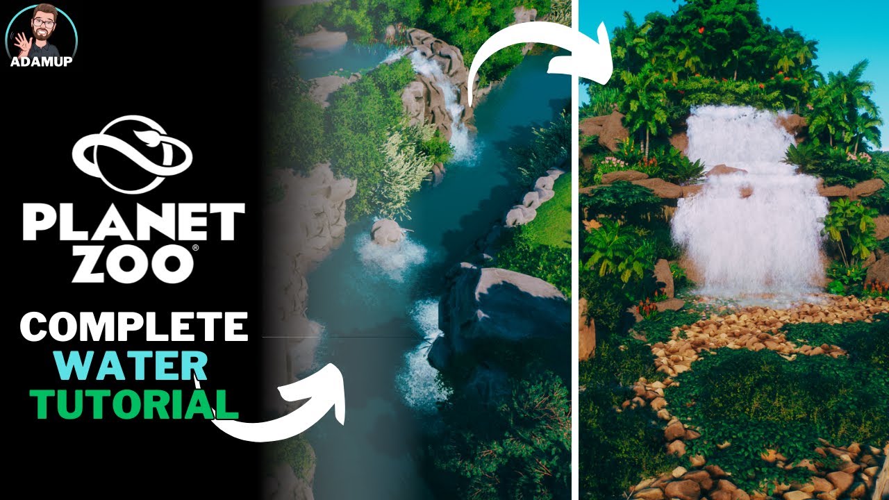 Planet Zoo Water Tutorial - Step By Step Waterfalls, Rivers & Fountains