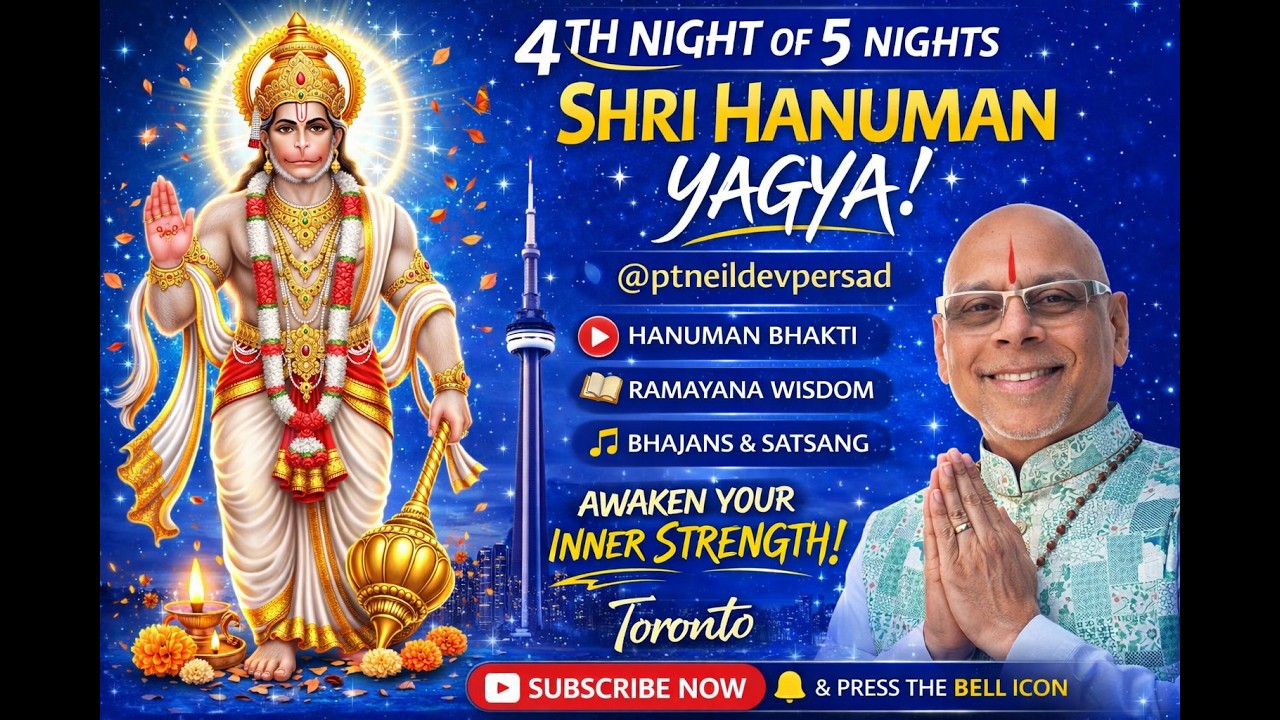 RISE LIKE HANUMAN JI: PT Neil Persad in Canada 4th of 5 Nights Nov 2025