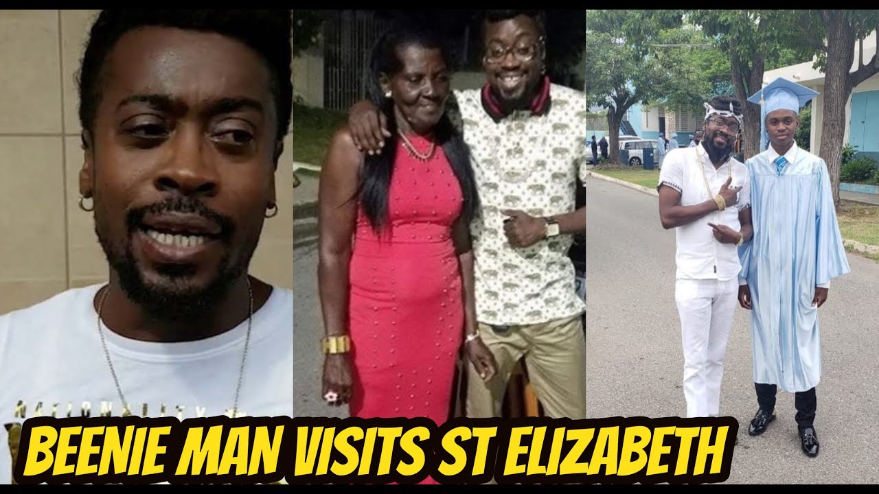 Beenie Man Visits His Mothers Home & Gr@ve In St Elizabeth With His Son & Family + Celebrate Bday