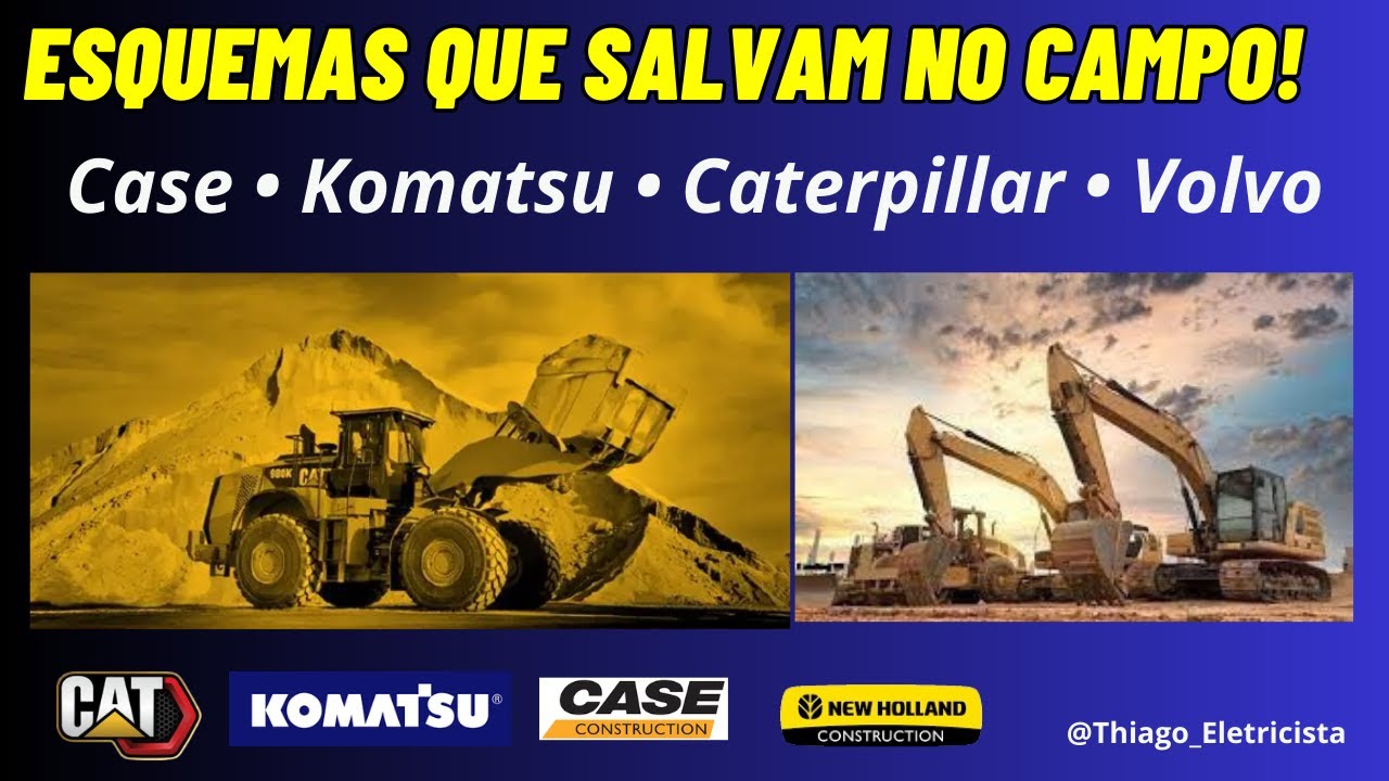 Diagramas Elétricos de Máquinas Pesadas: Case, Komatsu, Caterpillar e Mais! [Dicas de Campo]