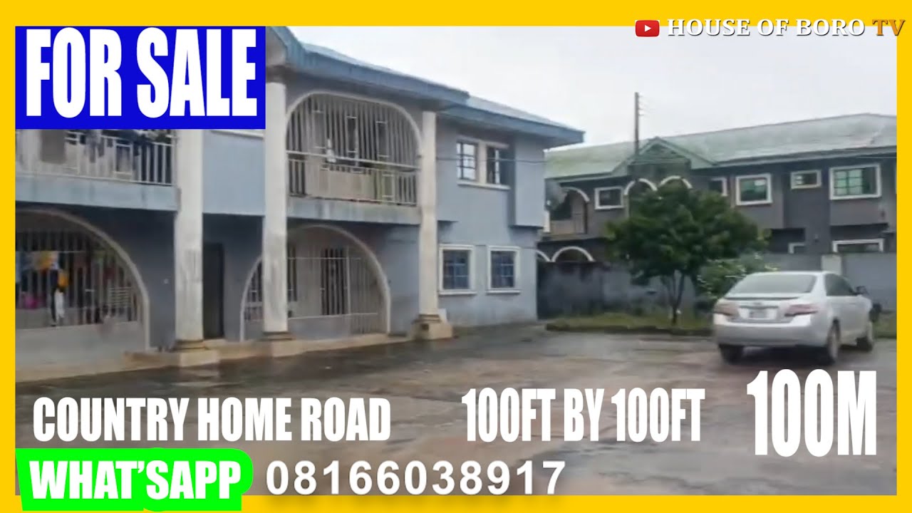 HOUSE FOR SALE AT COUNTRY HOME OFF SAPELE ROAD IN BENIN CITY STATE NIGERIA