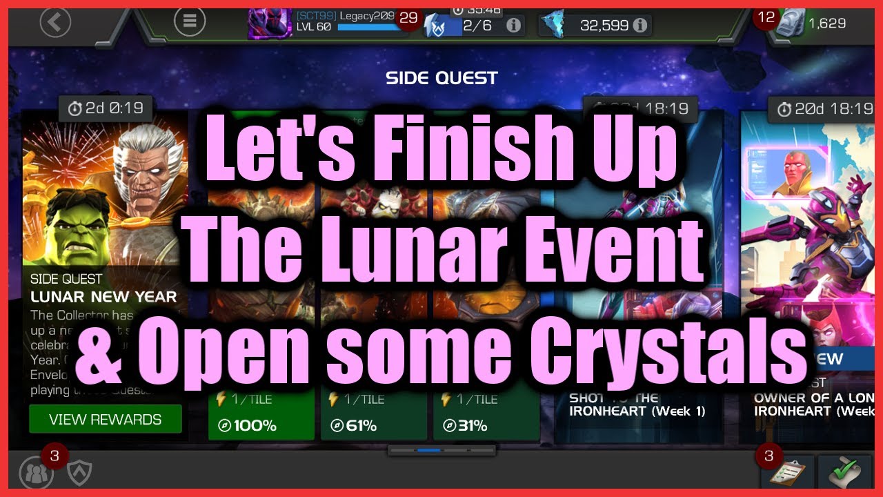 LET'S FINISH UP THE LUNAR EVENT STREAM 53 (Sorry Technical difficulties :( ) | MCOC