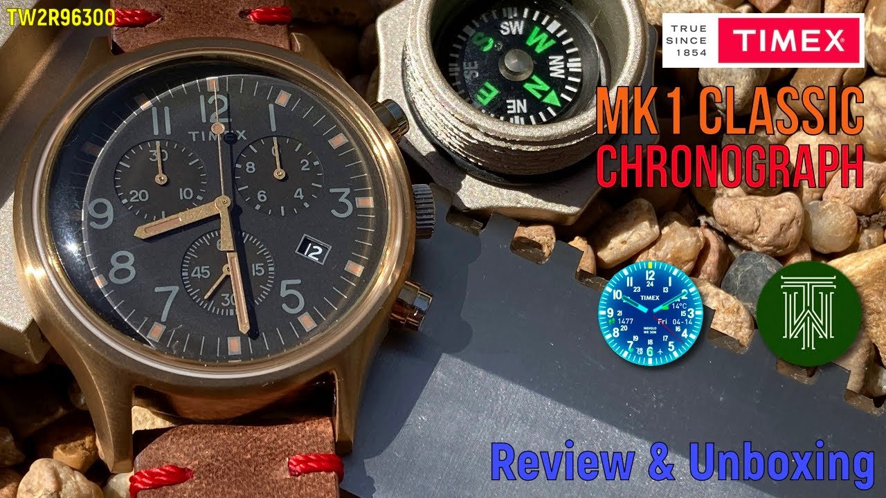 Timex "Mk1 Classic" 50m Chronograph Watch - Review & Unboxing (TW2R96300 / W-91 Movement)