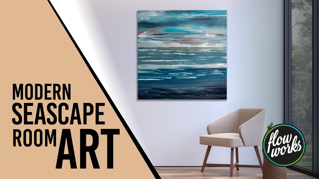 Abstract Expressionism Artist at Work - PAINTING ABSTRACT SEASCAPES