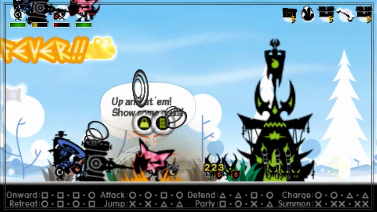 Patapon 3 Walkthrough pt 11:  Snow Field of Sullied Tears - Big Chills in Pure Snow