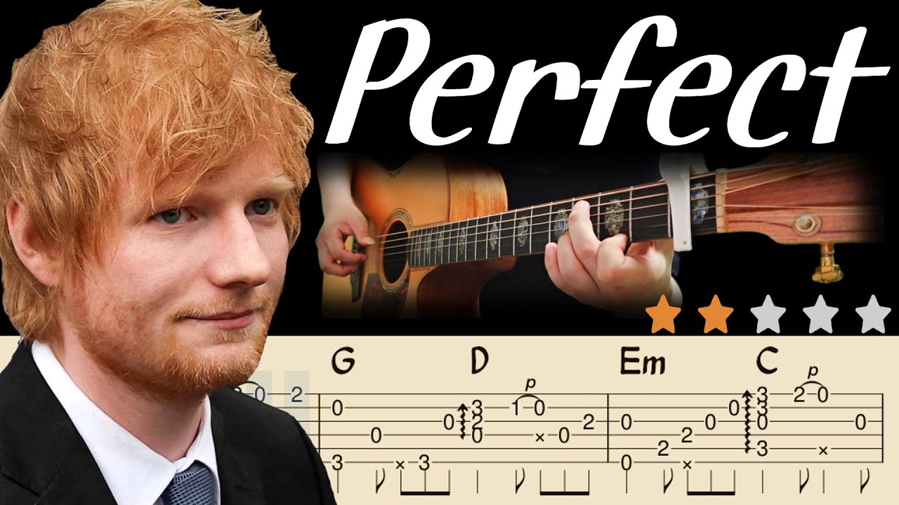 🔴PERFECT - Ed SheeranㅣFingerstyle Guitar TutorialㅣTabs & LyricsㅣBest Romantic Acoustic Guitar Cover
