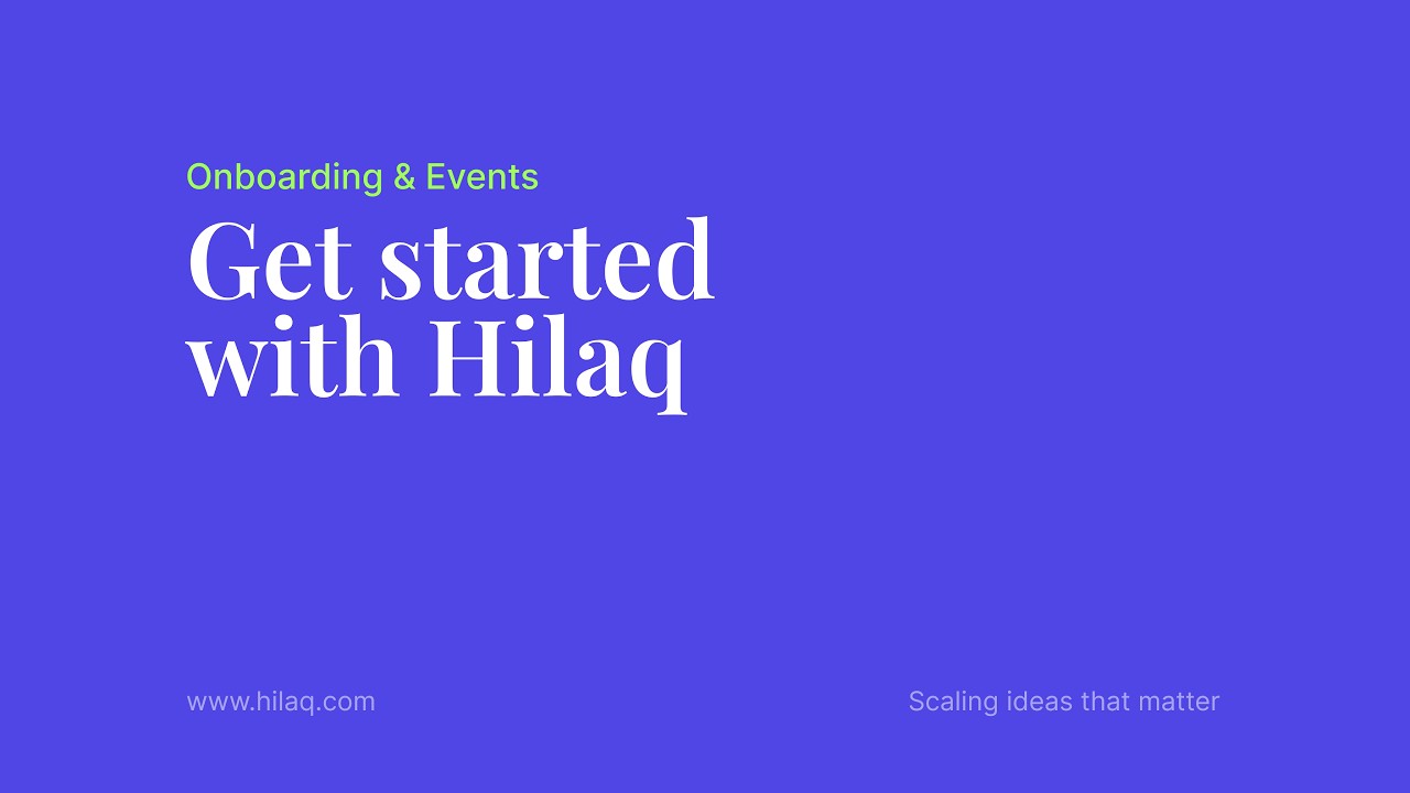 Getting Started on Hilaq: Account Setup & How to Create Your First Event