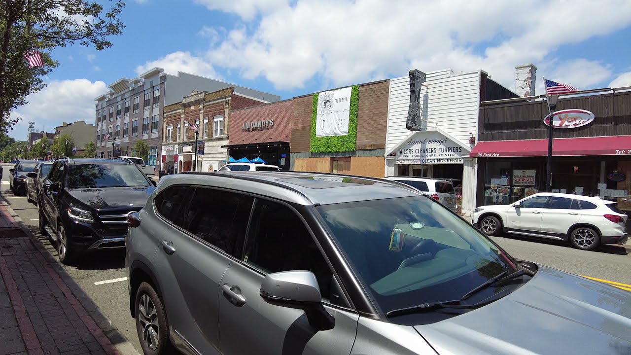 ⁴ᴷ⁶⁰ Walking downtown Rutherford, New Jersey