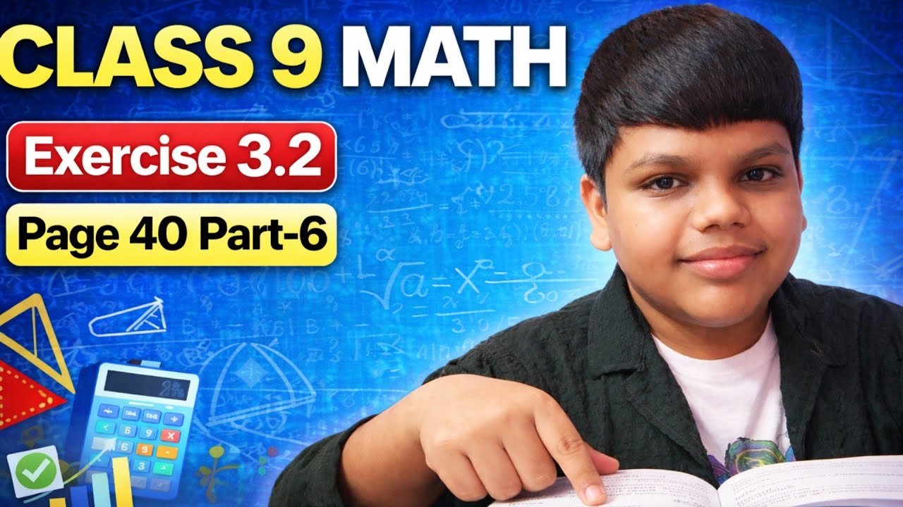 Class 9 Math Exercise 3.2 Page 40 Part-6 🔥 Easy Method | Study with Twasin