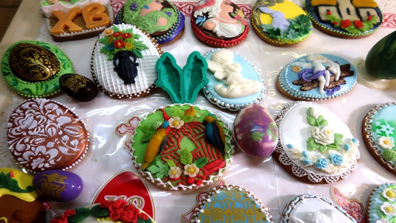 Имбирный пряник 2D🍪Блистершок-шоколадное яйцо 🥚Трафаретный пайпинг, айсинг.Украшаем пряники к  Пасхе