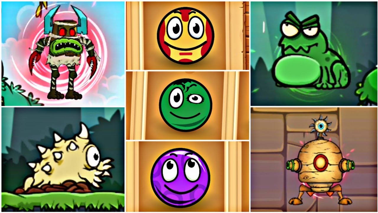 Blue Ball 11 - N.U.V- 2.37 - Fight All Bosses Vs Red Ironman  Ball - Roller Ball 4 -Fight All Bosses