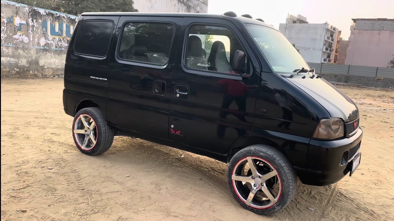 Maruti Suzuki black Eeco fully modified Big alloy wheel ke sath nice look